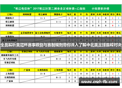 全面解析美冠杯赛事级别与赛制规则带你深入了解中北美足球巅峰对决