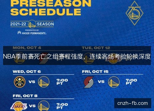 NBA季前赛死亡之组赛程强度，连续客场考验轮换深度